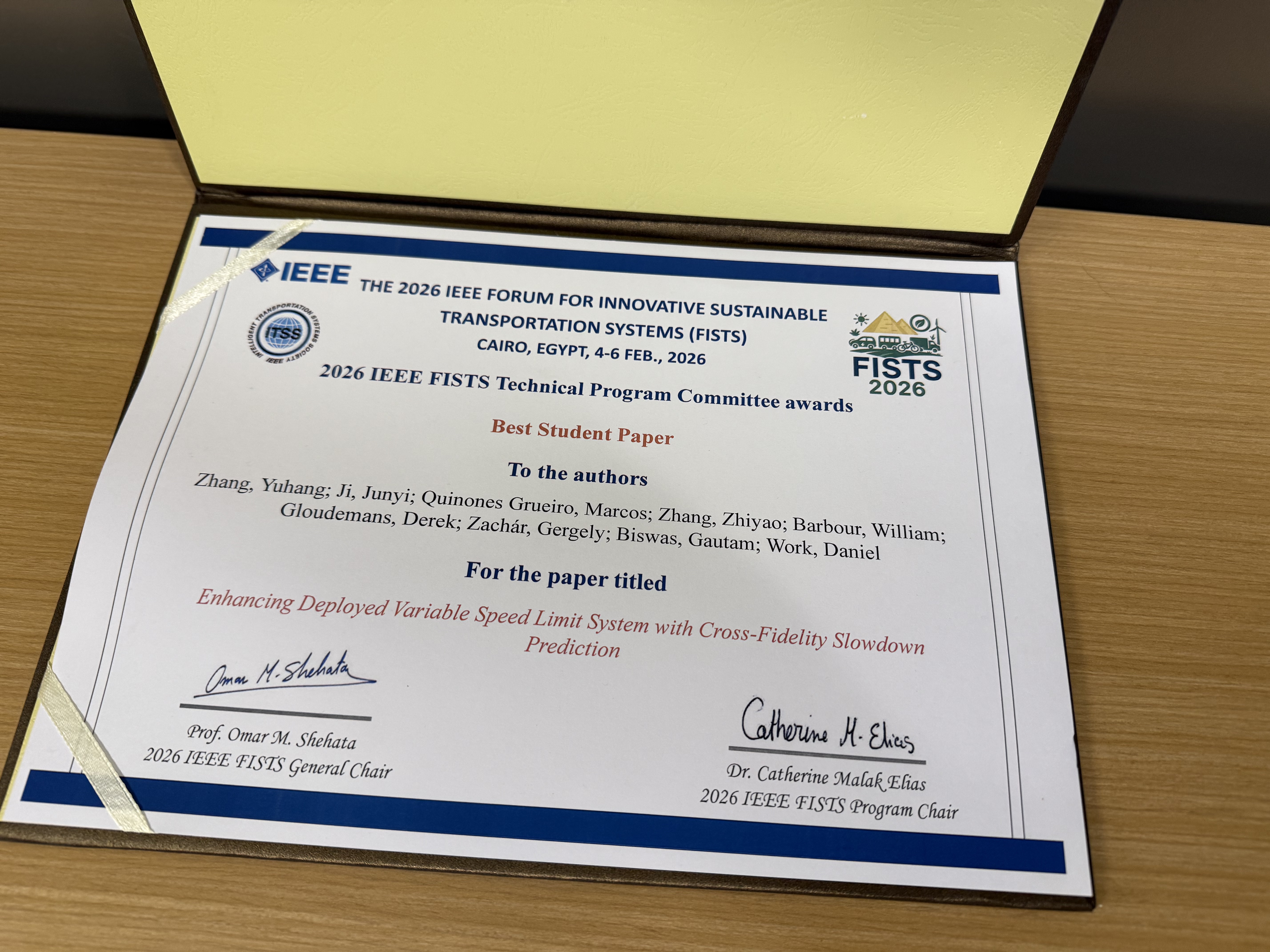 IEEE FISTS Best Paper Award